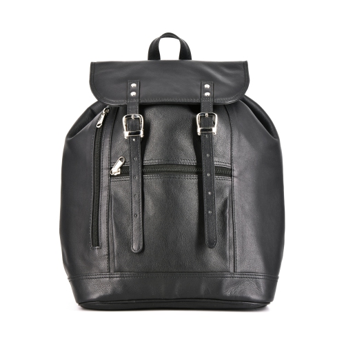 ASHLIN  Jessy Leather Knapsack - In Black