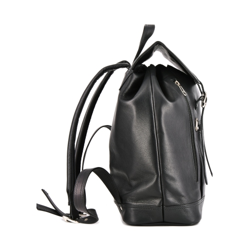 Ashlin Jessy Leather Knapsack - Black