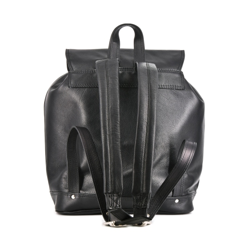 Ashlin Jessy Leather Knapsack - Black
