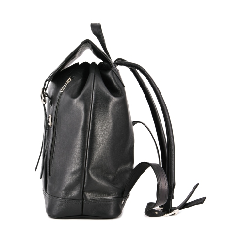 Ashlin Jessy Leather Knapsack - Black