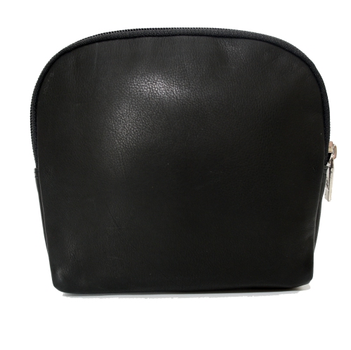 Ashlin Leanah Leather Cosmetic Bag - Black
