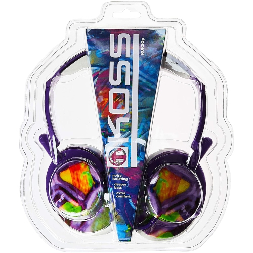 Koss RUK 50FP Full-Sized Stereophone with Leatherette Cushions for Enhanced Sound, Pink