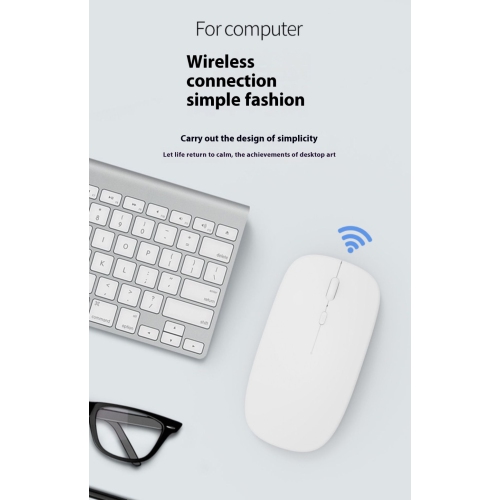 Wireless Rechargeable Silent Ergonomic Mouse Slim Dual Model Bluetooth & USB 2.4G for PC Laptop iMac Mac Pro, Desktop Computer, Chromebook, iPhone