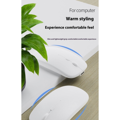 Wireless Rechargeable Silent Ergonomic Mouse Slim Dual Model Bluetooth & USB 2.4G for PC Laptop iMac Mac Pro, Desktop Computer, Chromebook, iPhone