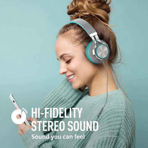 Headphones, C8 Lightweight Foldable Headphone with Microphone Mic and Volume Control for Android Smartphones, PC, Laptop, Tablet, 3.5mm Jack