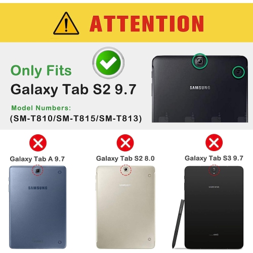 Galaxy Tab S2 9.7 Case - Leather Stand Folio Case Cover for Galaxy Tab S2 Tablet - Navy