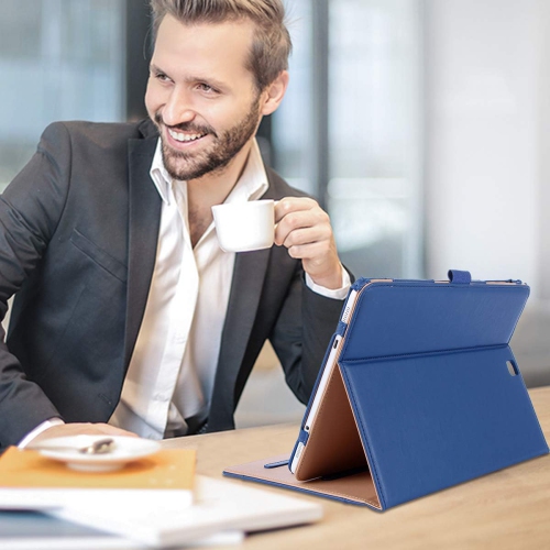 Galaxy Tab S2 9.7 Case - Leather Stand Folio Case Cover for Galaxy Tab S2 Tablet - Navy