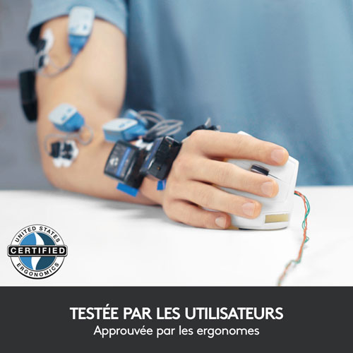 Souris optique sans fil ergonomique MX Vertical de Logitech - Noir