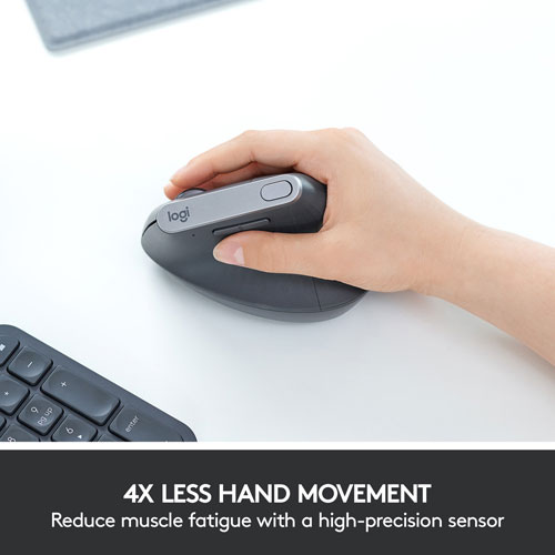 Logitech MX Vertical Ergonomic Wireless Optical Mouse - Black