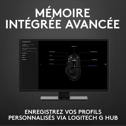 Logitech G502 Hero 25600 DPI Optical Gaming Mouse - Black