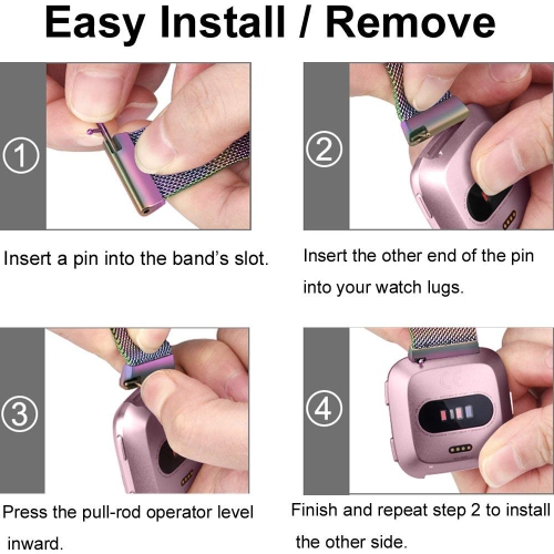 How to change watch online band on versa 2