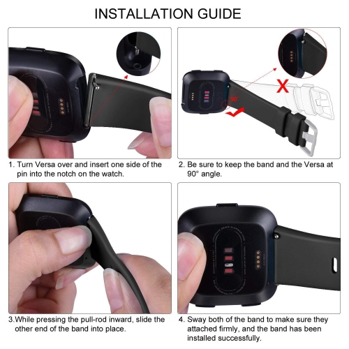 Fitbit Versa Band, Vancle Classic Accessory Bands Replacement Wristband Strap for Fitbit Versa, Versa Lite, Versa 2, Versa SE Smart Watch