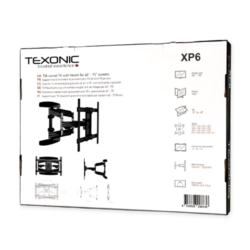 TEXONIC Support mural pour téléviseur à mouvement complet de 40 "à 75" | Profil mince