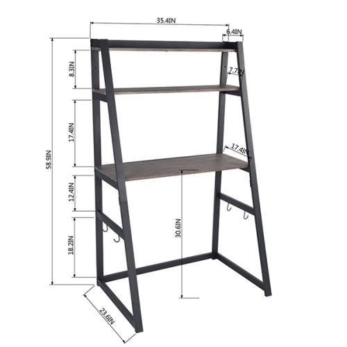 Zf Collections Blume Hm Lmkz Computer Writing Desk With Book Shelf