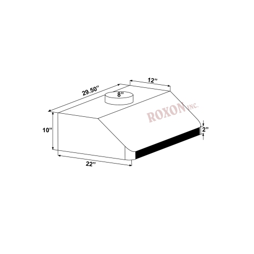ROXON 900 CFM 30 Inches Range Hood Stainless Steel Kitchen Exhaust Fan Under Cabinet Style RXN-U11-30