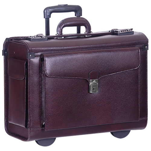 Mancini Business Leather 17" Laptop Catalog Case - Burgundy
