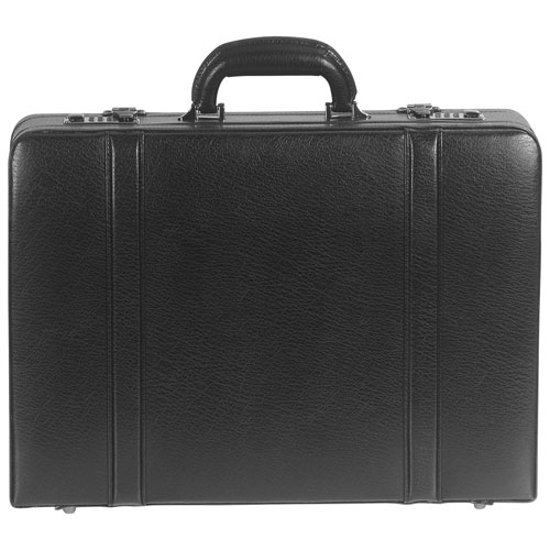Mancini Business Leather Attache Case - Black