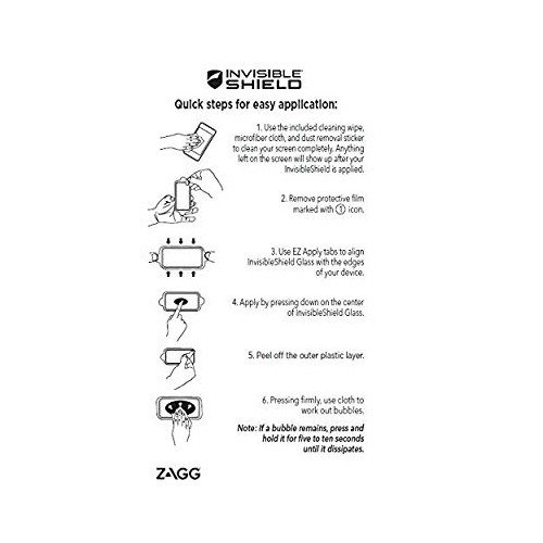 ZAGG Invisible Shield HD Dry Film Screen Protector for The Samsung Note 8