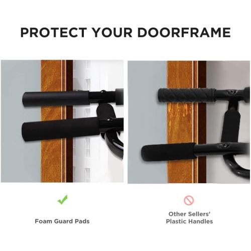 Dr. Health 2018 Upgraded Chin Up Bar Multi-Grip Pull Up Bar Doorway Trainer for Home Gym, Holds Up to 330 lb