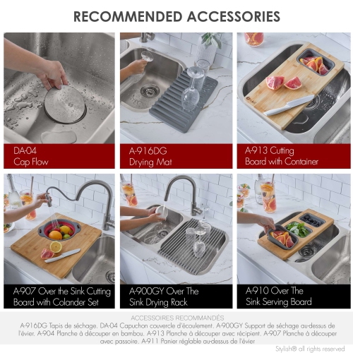 Stylish 31 ¼-inch Dual Mount Double Bowl 18 Gauge Stainless Steel Kitchen Sink, S-200T