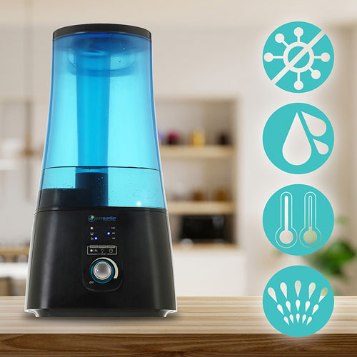 PureGuardian H5450BCA 100-Hour Ultrasonic Warm & Cool Mist Humidifier - Blue/Black