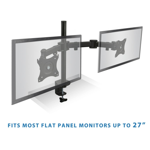 Mount-It! Dual Monitor Articulating Spring Arm Desk Mount Stand for Two LCD Screens, VESA 75 and 100, Capacity 17.6 lbs each Arm (MI-1752)