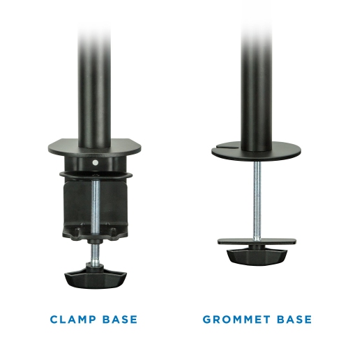 Mount-It! Dual Monitor Articulating Spring Arm Desk Mount Stand for Two LCD Screens, VESA 75 and 100, Capacity 17.6 lbs each Arm (MI-1752)
