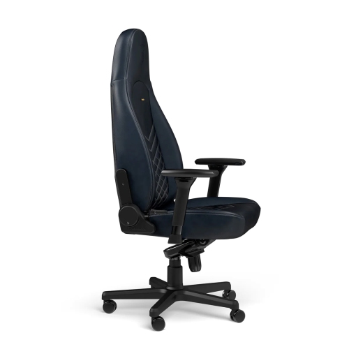 noblechairs ICON Premium Gaming and Office Chair - Superior Ergonomics, Genuine Real Leather Upholstery, Supports up to 150 kg, Midnight Blue/Graphite