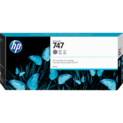 HP  747 300-Ml Ink Crtg (P2V86A) In Gray