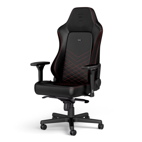 noblechairs HERO Premium Gaming and Office Chair - Superior Ergonomics, PU Leather cover, Supports up to 150 kg, Black/Red