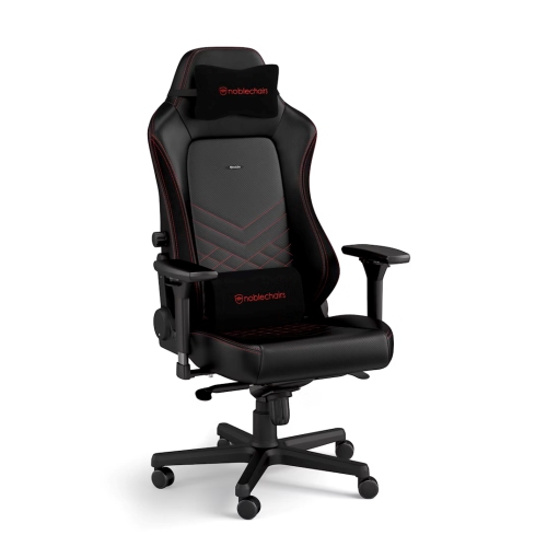 noblechairs HERO Premium Gaming and Office Chair - Superior Ergonomics, PU Leather cover, Supports up to 150 kg, Black/Red