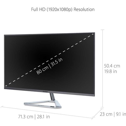 Viewsonic 32" Thin-Bezel FHD 75Hz IPS LED Monitor 8ms - Silver