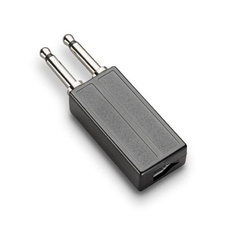 Dual-prong adapter - PJ-327 - Male - black