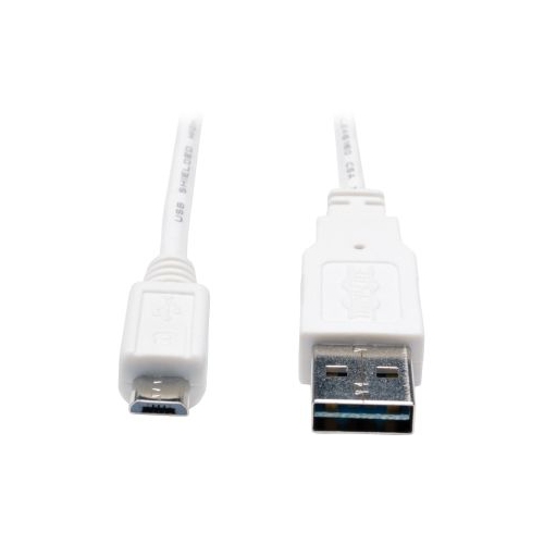 Universal Reversible USB 2.0 Cable White, 3-f