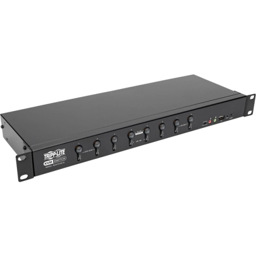 8-Port DVI/USB KVM Switch with Audio and USB 2.0 Peripheral Sharing, 1U Rack-Mou
