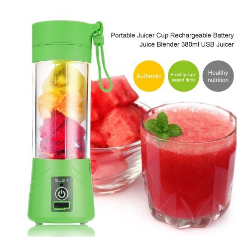 Mini Blender USB Rechargeable Batteries Juicer Cup Portable Bottle With 2 Blades
