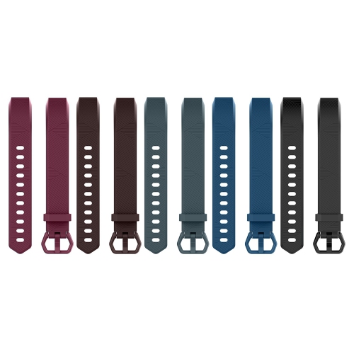 Fitbit Alta Replacement Band Large /Fitbit Alta HR Strap Bracelets W/ Same Color Metal Clasp and Fastener (5Pack)