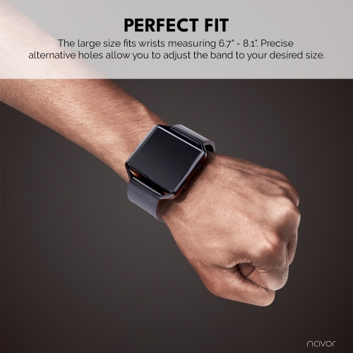 Bracelets pour Blaze avec cadre de Fitbit; Bracelet de rechange en silicone sport pour moniteur d’activité intelligent Blaze de Fitbit - Grand