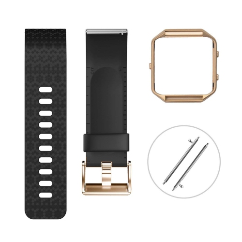 Fitbit Blaze Bands with Frame, Sport Silicone Replacement Strap for Fitbit Blaze Smart Fitness - Wristbands Large