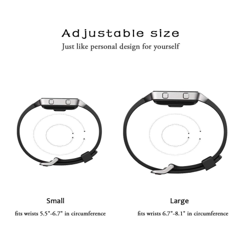 Fitbit Blaze Bands with Frame, Sport Silicone Replacement Strap for Fitbit Blaze Smart Fitness - Wristbands Large