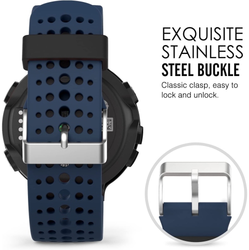 Garmin Forerunner 235, Soft Silicone Replacement Watch Band fit Garmin Forerunner 235/235 Lite/220/230/620/630/735XT/Approach S20/S6/S5 -