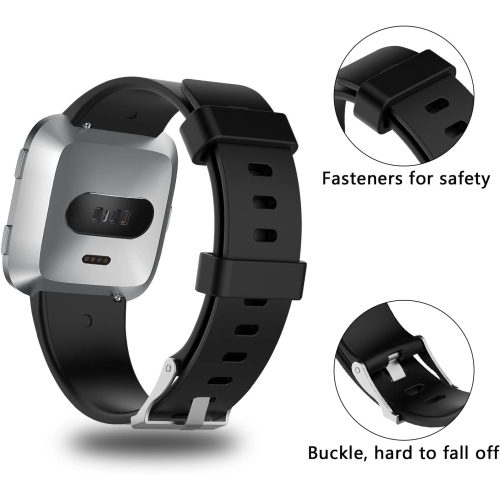 Navor Large Premium Replacement Bands - Fits for Fitbit Versa 2, Fitbit Versa, Versa Lite or Versa SE - Smartwatch Loop Wristband Accessory -