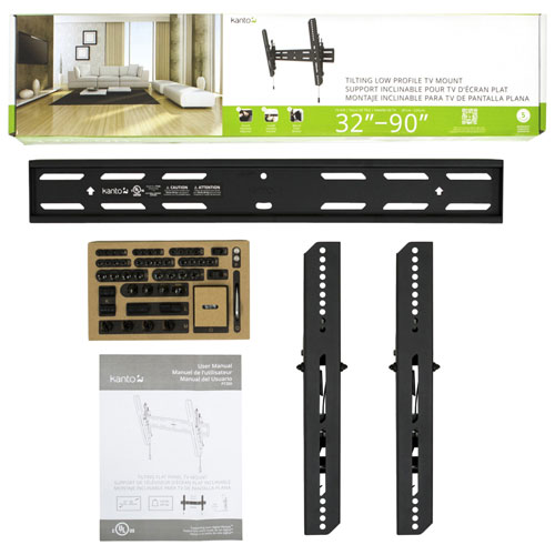 Support mural inclinable PT300 de Kanto pour téléviseur de 32 à 90 po