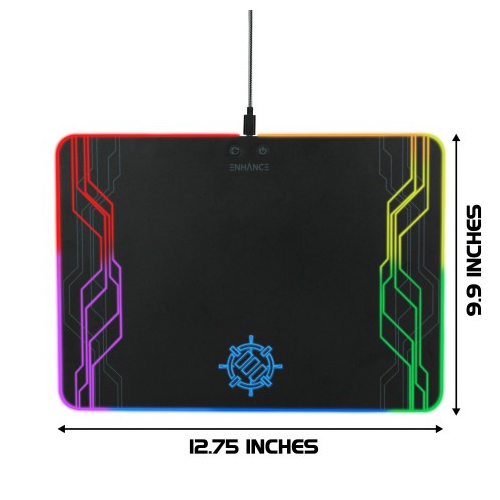 Accessory Power Enhance ENPCPLR100BKEW RGB LED Gaming Mouse Pad