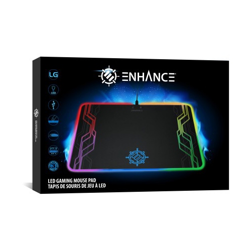 Accessory Power Enhance ENPCPLR100BKEW RGB LED Gaming Mouse Pad