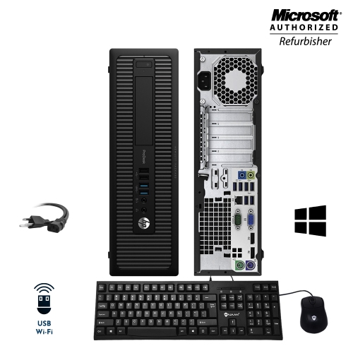 Refurbished - HP EliteDesk 800 G1 SFF Slim Premium Desktop Computer SFF Core i5 4570 16GB 256GB SSD Windows 10 Home 2015 Model