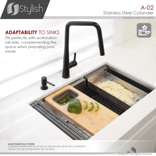 17" Stainless Steel Over the Sink Drainer