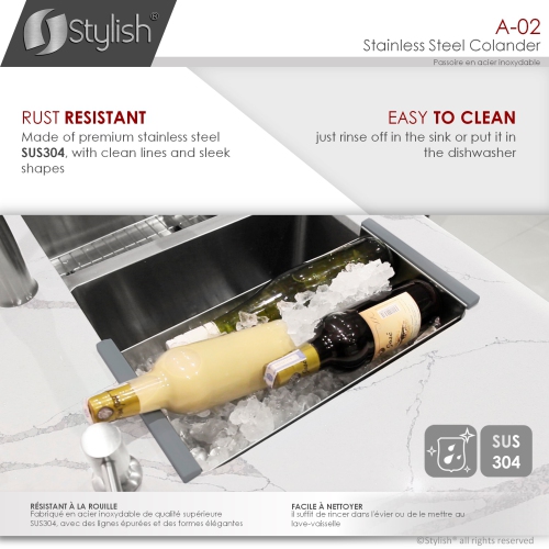 17" Stainless Steel Over the Sink Drainer