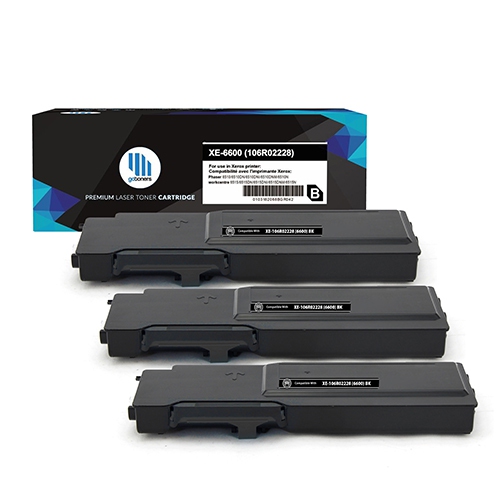 Gotoners™ 3PK Xerox New Compatible 106R02228 High Yield Black Toner Cartridge For Xerox Phaser 6600 WorkCentre 6605