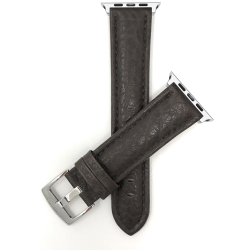 Brown, Extra Long, Leather Buffalo Pattern 41mm / 40mm / 38mm Apple Watch Strap Band, Series 8 7 6 5 4 3 2 1 & SE